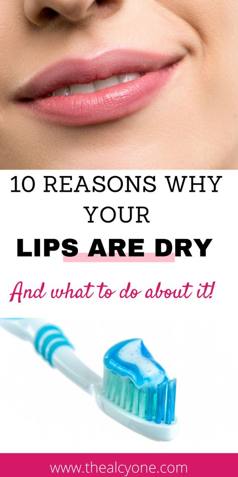 Have you been wondering why your lips are dry and what to do about your dry lips? Here are the top 10 reasons why your lips are dry and top lip care routine to get rid of dry lips #drylips #lips #skincare How To Get Rid Of Cracked Lips, What To Do When Your Lips Are Dry, How To Soften Lips, Lip Therapy For Dry Lips, How To Not Get Dry Lips, Remedy For Dry Lips, How To Get Rid Of Chapped Lips, How To Help Dry Lips, Dry Lips Remedy Overnight