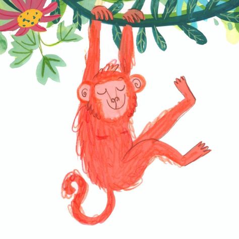 Eve O'Brien on Instagram: “Happy little monkey 🐒 #monkey #childrensbooks #kidlit #character #cute #fun #illustratorsoninstagram #illustration #childrensillustration…” Monkey Art Design, Chimpanzee Illustration, Monkeys Illustration, Monkey Drawing, Monkey Monkey, Monkey Illustration, Easter Drawings, Monkey Birthday, Birthday Illustration