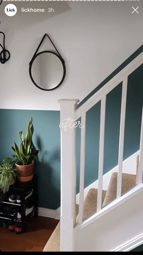 Hallway Colour Ideas, Hallway Wall Colors, Hallway Colour Schemes, Stairs And Hallway Ideas, Hallway Paint, Staircase Wall Decor, Painted Staircases, White Stairs, Hallway Colours