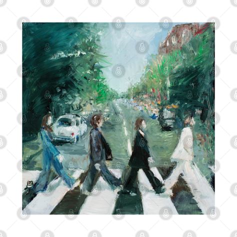 Abbey Road Painting, The Beatles Painting, Canvas Painting Music, Album Cover Paintings, Abbey Road The Beatles, Beatles Painting, Abbey Road Album Cover, The Beatles Art, Vanessa Stockard