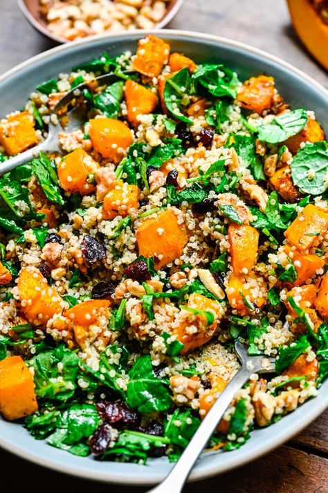 Christmas Quinoa Salad Recipes, Quinoa And Pumpkin Recipes, Quinoa Pumpkin Salad, Pumpkin Kale Salad, Quinoa Pumpkin Recipes, Soul Origin Salad Recipes, Pumpkin Couscous Salad, Warm Quinoa Salad, Pumpkin Salad Recipes