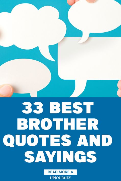 Explore heartwarming quotes celebrating the special bond between siblings with our collection of the 33 best brother quotes and sayings. Whether you're looking for inspiration or just want to show your brother some love, these quotes are perfect for expressing gratitude and appreciation. From funny to sentimental, find the perfect words to convey your feelings towards your dear brother. Share these quotes on social media, in a card, or as daily reminders of the importance of family. Quotes On Social Media, Brothers Quotes, Best Brother Quotes, Work Etiquette, Psychology Terms, Dear Brother, The Importance Of Family, Heartwarming Quotes, Happiness Journal