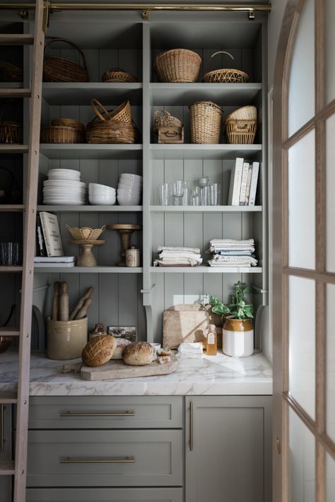 Cottage Kitchen Inspiration, House Upgrades, Butler’s Pantry, Butlers Pantry, Shelving Design, Big House, Kitchen Farmhouse, Butler's Pantry, Pantry Design