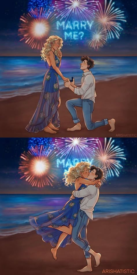 Percabeth Wedding Fanart, Hero’s Of Olympus Fan Art, Percy Jackson Fan Art Percabeth, Percabeth Fan Art, Percy Jackson Drawings, Percy Jackson Fanfic, Pjo Fanart, Percy Jackson Annabeth Chase, Percy Jackson Comics