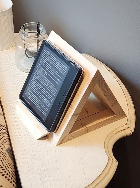 Nightstand Book Holder, Wood Book Holder Stand, Wood Book Page Holder, Book Caddy, Wooden Ipad Stand Tablet Holder, Mothers Day Book, Book Holder Stand, Relaxing Reading, Nightstand Organization