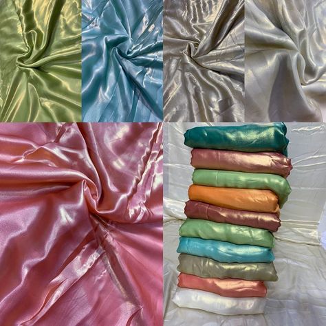 FABRIC Forever on Instagram: “Shimmer georgette foil ₹150/- per meter wholesale price (min 10 meter cut in single color )” Plain Chiffon Saree, Clothing Fabric Patterns, Punjabi Boutique, Fabric Forever, Frosting Colors, Desi Wedding Dresses, Colour Combinations Fashion, Stylish Short Dresses, Clothing Fabric