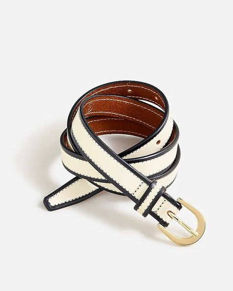 Ivory Outfit, Trendy Belts, Classic Belt, Hair Wrap Scarf, Luxury Belts, Women's Belts, Italian Jewelry, Jcrew Women, Trim Detail