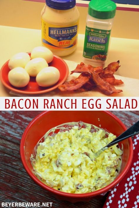 Ranch Egg Salad, Keto Egg Salad Recipe, Keto Egg Salad, Egg And Grapefruit Diet, Bacon Seasoning, Desayuno Keto, Nutrition Label, Egg Diet Plan, Boiled Egg Diet Plan