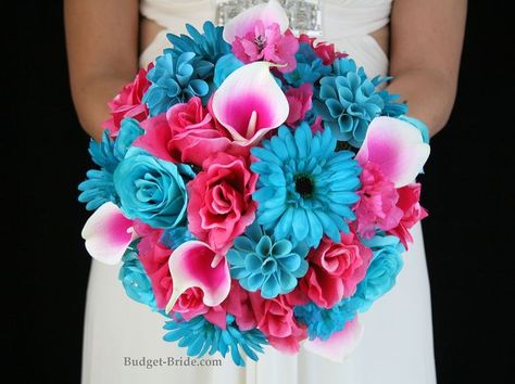 fuschia pink gerbera daisy and turquoise wedding - Google Search ... Turquoise And Pink Wedding, Turquoise Wedding Bouquets, Turquoise Wedding Flowers, Hot Pink And Turquoise, Fuschia Wedding, Pink Weddings, Hot Pink Weddings, Pink Gerbera, Wedding Flower Packages