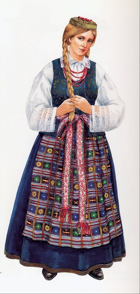 FolkCostume&Embroidery: Introduction to LIthuanian Costume Lithuanian Clothing, Lithuanian Culture, Popular Costumes, Computer Problems, Baltic Countries, Folk Clothing, Woman Dresses, Baltic States, Heavy Work