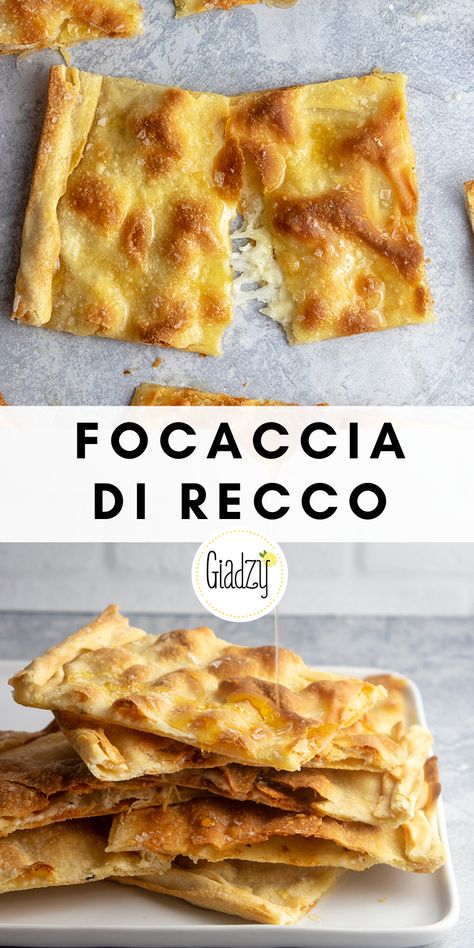 Focaccia di Recco is a much thinner, cracker-like version of the bread – and the best part is that it’s filled with melty, gooey cheese. It’s really like a piece of magic in your mouth! You can top it with flakey salt and honey, or even some lightly dressed arugula.