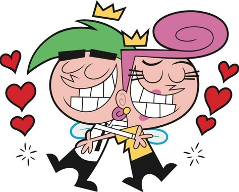 Cosmo <3 Wanda. Iconic Cartoon Couples, Cartoon Couple Drawings, Wanda And Cosmo, Cosmo E Wanda, Unique Gender Reveal Party Ideas, The Fairy Odd Parents, Fairy Oddparents, Cosmo Wanda, Valentine Cartoon