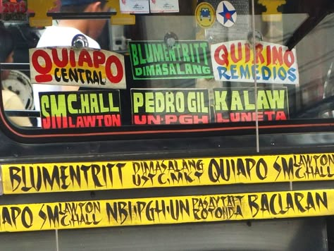 jeepney signs Pubmat Ideas, Event Layout, Philippines Culture, Board Game Design, Filipino Culture, Exotic Beaches, When You Know, Aesthetic Vintage, Painted Signs