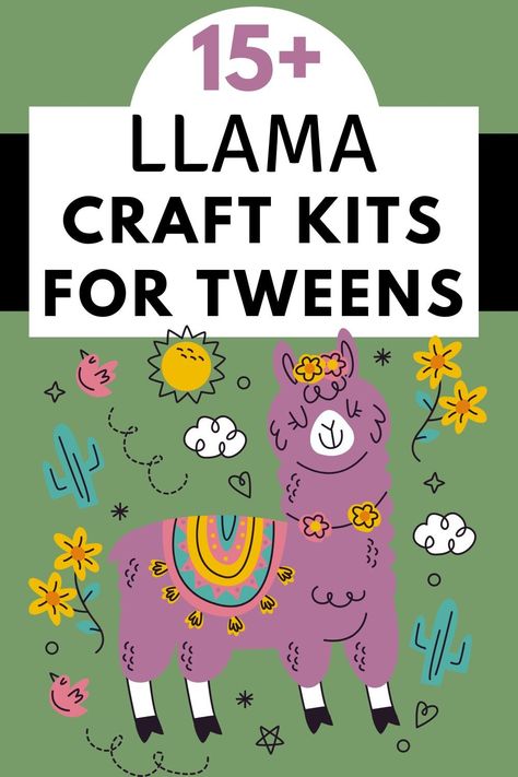 These llama crafts for tweens are fun craft kits best for ages 9-12. Gift your llama lover one of these cute llama craft kits. Mondo Llama Craft Ideas, Llama Birthday Party Games, Llama Crafts, Llama Crafts For Kids, Llama Craft, Budget Birthday Party, Llama Pillow, Budget Birthday, Cheap Party Decorations