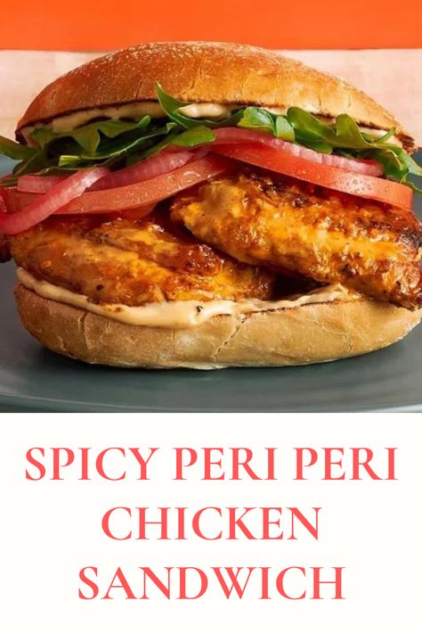 Indulge your taste buds in a burst of fiery flavor with our enticing Peri-Peri Chicken Sandwich. This culinary masterpiece is a celebration of succulent grilled chicken infused with the bold and exotic essence of peri-peri seasoning. Each bite promises a harmonious dance of spices, perfectly grilled chicken, and a medley of fresh, crisp accompaniments. Peri Peri Fried Chicken, Peri Peri Chicken Sandwich, Peri Peri Chicken Air Fryer, Spicy Grilled Chicken Sandwich, Portuguese Grilled Chicken, Peri Peri Chicken Burger, Peri Peri Sauce, Hot Chicken Sandwiches, Peri Peri Chicken