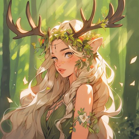 Elf Drawings Female, Dnd Character Design Female Elf, Elf Concept Art, The Butterfly Haircut, Elf Drawings, Butterfly Haircut, Deer Girl, Anime Elf, Elf Art