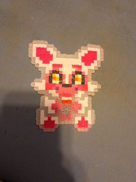 Funtime Foxy Plush, Perler Beads Pattern, Kandi Ideas, Perler Ideas, Beads Pattern, Fnaf Sister Location, Funtime Foxy, Minecraft Pixel Art, Sister Location