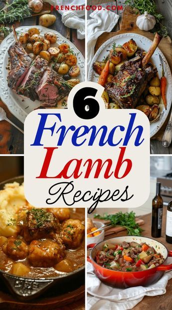 Craving a taste of France tonight? Look no further than these mouthwatering French lamb recipes! From classic Confit d'agneau to tender Navarrin d'agneau, these dishes showcase the rich, robust flavors of high-quality lamb. Perfect for an intimate dinner or elegant dinner party, these French favorites are sure to transport your tastebuds across the Atlantic. Who's ready for a little French taste in the kitchen? #FrenchRecipes #LambRecipes #LambDishes #FrenchCooking French Lamb Recipes, French Meat Dishes, French Lamb Rack Recipes, French Main Dishes, Lamb Dishes Main Courses, Lamb Recipes Easy, French Thanksgiving, Best Lamb Recipes, Lamb Steak