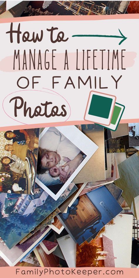 How To Store Photo Albums, How To Store Pictures, Best Photo Albums For Old Photos, Photo Management, What To Do With All My Photos, Organizing Photos Prints, How To Make Copies Of Old Photos, Digitize Photos, What To Do With Old Photos Ideas