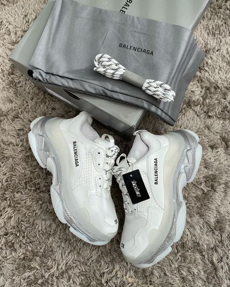 Balenciaga Triple S Clear Sole, Sole Sneakers, Balenciaga Triple S, Wedding Sneaker, Wedding Shoe, Balenciaga, Dust Bag, Buy And Sell, Brand New