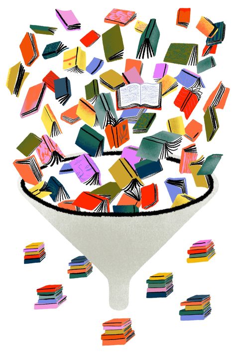 What Goes Into Our End-of-Year Books Lists - The New York Times Book Editorial, Science Illustration, Book Drawing, Book Posters, Book List, A Typical, Art Inspiration Painting, Childrens Illustrations, Editorial Illustration