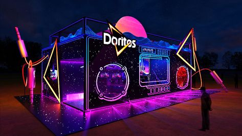 Lucas Vinicius on Behance Festival Booth, Event Booth, Stage Set Design, Event Design Inspiration, Stall Designs, Exhibition Stand Design, Event Activities, Exhibition Display, Event Exhibition