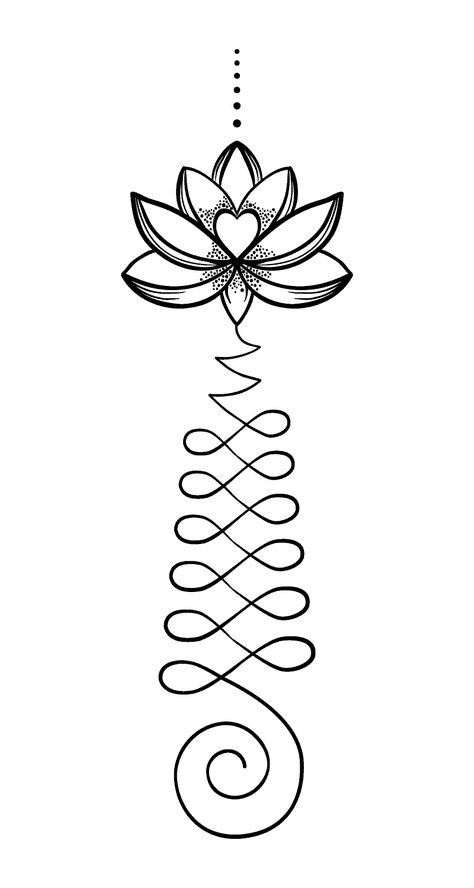 Tattoovorlage Unalome schön Unalome Tattoo Symbols, Unalome And Lotus Tattoo, Unalome And Lotus, Unalome Meaning, Lotus Tattoo Ideas, Tattoo Symbols And Meanings, Yoga Pavilion, Unalome Tattoos, Tats With Meaning