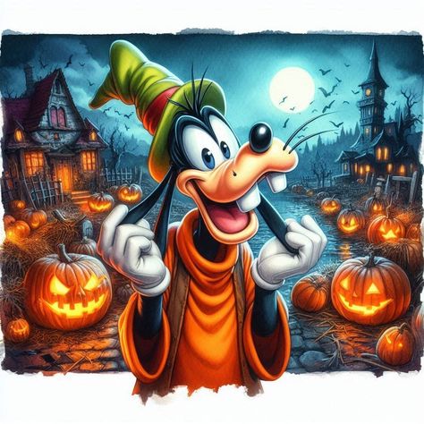 Goofy Halloween, Happy Halloween Pictures, Disney Easter, Mickey Halloween, Disney Favorites, Halloween Cartoons, Halloween Pictures, Classic Cartoons, Halloween Boo