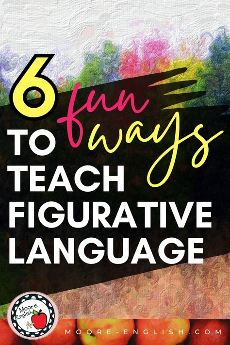 Figurative language and literary devices are often at the heart of literary analysis. For students, these concepts can be tricky because there are so many different literary terms to learn! Over the years, I've collected some favorite tools and tricks to help students practice with different literary devices! Using a combination of gamification, bell work, task cards, and activities, I've found ways to make the study of figurative language and literary devices fun and engaging for all learners! Teaching Figurative Language, Collaborative Classroom, Literary Terms, Ap Literature, Literary Elements, Language Arts Teacher, English Education, Secondary Classroom, Bell Work