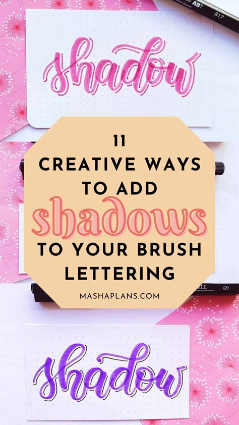 How To Shadow Letters Alphabet, Adding Shadows To Lettering, Unique Lettering Fonts, Lettering Tutorial Alphabet, Shadow Lettering Alphabet, Drop Shadow Lettering, 2024 Calligraphy, Shadowing Letters, Outline Lettering