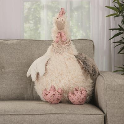 Buy Throw Pillows Online at Overstock | Our Best Decorative Accessories Deals Animal Throw Pillows, Summer Pillows, Stuffed Chicken, Quilt Set, Animal Pillows, Plush Animals, Pet Beds, Room Themes, Playful Design