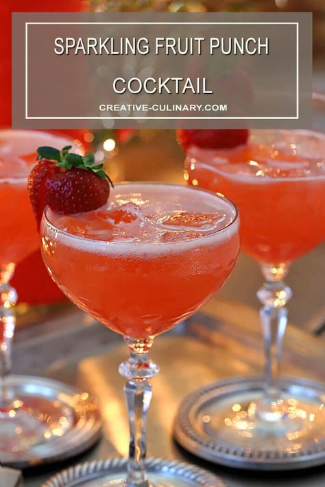 With fresh fruit and minimal sugar, this Sparkling Fruit Punch Cocktail is perfect for everyone, sans the addition of Prosecco, the kids and teetotalers will love it too! Punch With Champagne, Fruit Punch Cocktail, Christmas Beverages, Prosecco Punch, Punch Cocktails, Broiled Chicken, Peach Jam, Chocolate Espresso, Fruit Cocktails