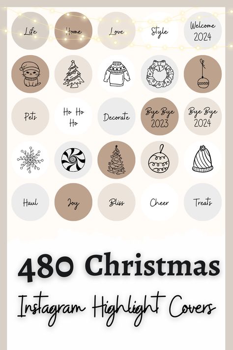 Instagram Christmas Highlight Cover, Highlight For Instagram, Neutral Backgrounds, Ideas Decoracion Navidad, Icons Christmas, Instagram Covers, Christmas Instagram, Social Media Art, Name For Instagram