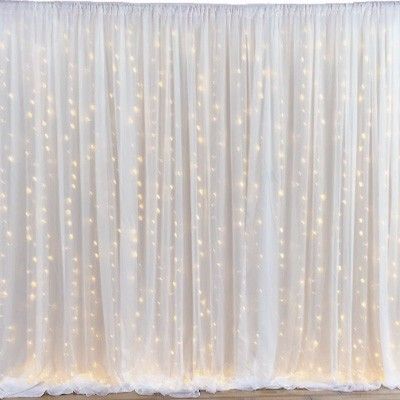 20th Birthday Party, Led Curtain, Wedding Planning Decor, Light Backdrop, Background Decoration, Curtain Lights, White Curtains, White Chiffon, Pisco