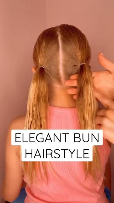 Kids Hairstyles For School Easy, Hair Ideas For Dance Recital, Updos For Dance Recital, Girls Hairstyles For Dancers, Ballet Recital Hair For Kids, Hair For Dance Recital, Easy Girl Updos Daughters, Cute Pigtail Hairstyles For Kids, Easy Dance Recital Hairstyles