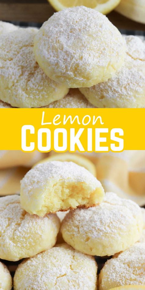 Cream Cheese Cake Cookie, Lemon Cake Mix Cookies Recipes, Lemon Cream Cheese Recipes, Lemon Cookies From Cake Mix Easy, Cake Mix Cookies With Cream Cheese, Lemon Cake Mix Recipes Boxes, Lemon Box Cake Mix Recipes, Lemon Pound Cake Cookies, Lemon Pudding Cookies