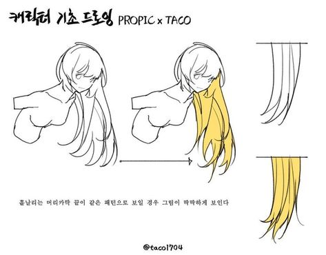 when the hair is blowing in the wind, making the ends of the hair all in the same pattern makes the hair look stiff and hard. Poses Manga, Drawing Hair Tutorial, Hair Sketch, Manga Drawing Tutorials, Anatomy Sketches, Body Reference Drawing, Anatomy Drawing, Figure Drawing Reference, Anatomy Reference