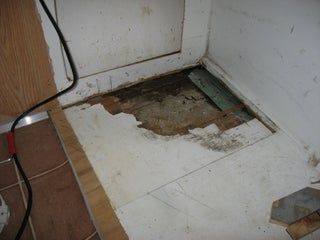 Fixing Soft Spot In Camper Floor, Camper Floor Remodel, Camper Floor Replacement, Camper Flooring Ideas, Tent Camping Storage, Small Camper Interior Ideas, Camping Storage Ideas, Camper Interior Ideas, Small Travel Trailer Remodel