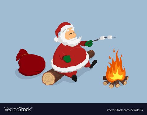 Forest Campfire, Santa Images, Media Planning, Christmas Town, Marshmallows, Campfire, Badger, High Res, Png Images