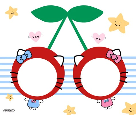 Sanrio Template, 3d Wallpaper Cute, Image Overlay, Cute Frames, Scrapbook Stickers Printable, Hello Kitty Iphone Wallpaper, Cool 3d, Stickers Printable, Wallpaper For Phone