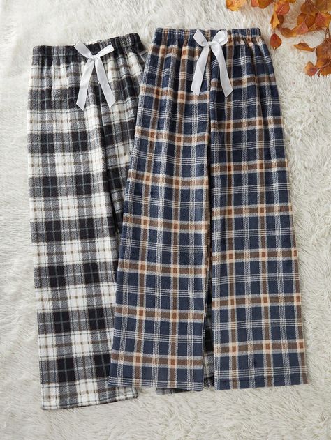 Women's Long Checkered Flannel Printed Pajama Pants Set Multicolor Casual-Woman   Flannelette Plaid Pajama Bottoms Slight Stretch Winter Women Sleep & Lounge, size features are:Bust: ,Length: ,Sleeve Length: Flannel Pyjama Bottoms, Cute Pajama Pants, Pijama Pants, Flannel Pajama Bottoms, Flannel Pj Pants, Flannel Pjs, Pj Pant, Pyjama Pants, Xmas 2024