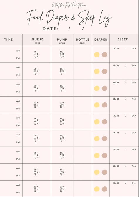 This is a printable table to fill out with your newborn’s habits regarding food, diapers and sleep. Newborn Feeding Chart Printable, Newborn Tracking Sheet, Newborn Log Printable, Newborn Printables, Must Have Baby Registry Items, Baby Charts, Newborn Food, Baby Chart, Sleep Log