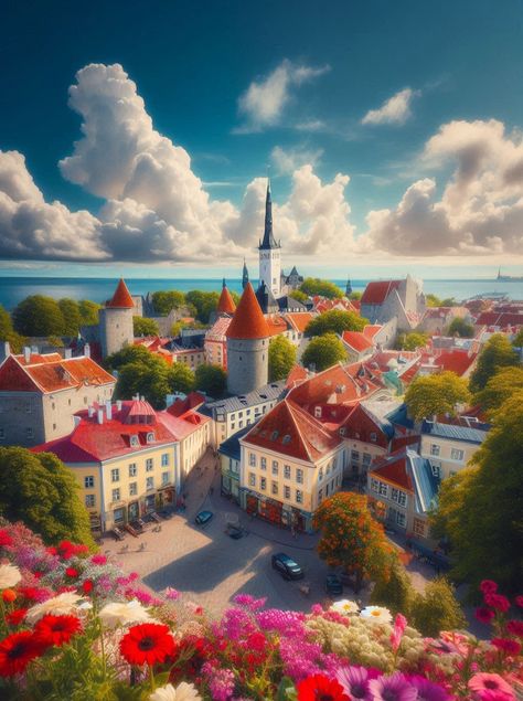 🏰 ✈️ Book your trip to Tallinn! 
The link is an affiliate link. 
The image was created using an AI tool. 
#tallinn #tallinnestonia #estonia #tallinncity #traveldestinations #europedestinations #trip #travel #journey #oldarchitecture #medievalarchitecture #unescoworldheritage Travel Journey, Tallinn Estonia, Family Destinations, Medieval History, Architecture Old, Panoramic View, Tallinn, Europe Destinations, Unesco World Heritage