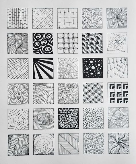 30 Easy Zentangle Patterns #zentangle #zendoddle #doodleart #doodling Cool Patterns To Draw Easy, Zentangle Practice Worksheet, Cute Zentangle Patterns, Beginner Zentangle Patterns, Zentangle Easy Patterns, Pattern Doodle Art, Zen Tangle Designs, Zentangle Templates Printables, Zentangle Ideas Easy