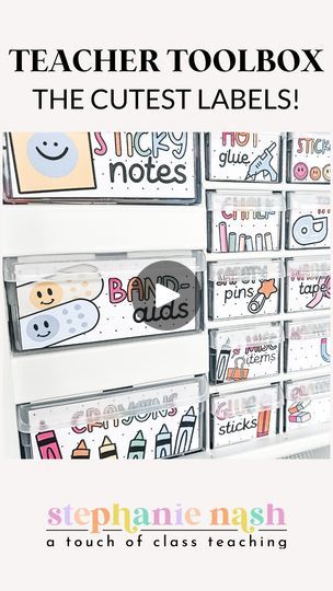 55K views · 6.7K reactions | Okaayyy.. these labels 😍😍😍 

Comment “Happy Brights” for more info. Let’s get you organized! 

@teachingwithloveandcrayons made this video & told me I could share. She did such a fantastic job using them on her tool box! You can go visit her for the link to the exact tool box she used! 😍

#teachersfollowteachers #teachertips #teachersofinstagram #teachersofig #teachersfollowingteachers #classroomideas #classroomtips #iteach #iteachtoo #iteachk #iteachfirst #iteach1st #teachersofthegram #classroomdecor #classroomthemeideas #classroomtheme #classroominspo #classroomdecorideas | Stephanie Nash | Gracie Abrams · us. Teacher Toolbox, Teacher Organization, Gracie Abrams, Teacher Hacks, Touch Of Class, Classroom Themes, Classroom Organization, Classroom Decor, Tool Box