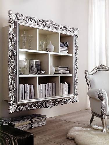 Keep this idea up your sleeve for the new year. January is a great time to take a walk around your home to see how you could update it and add something like this. Baroque Decor, Carved Wood Frame, Smart Tiles, Modular Walls, Design Del Prodotto, Home Fashion, 인테리어 디자인, Wall Shelves, Decor Diy