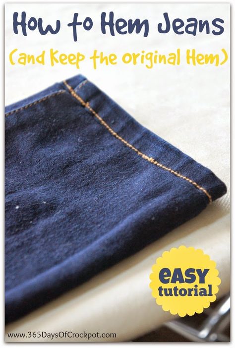 Hemming Jeans, Sewing Hems, Sewing Jeans, Original Hem, Fun Friday, Hem Pants, Beginner Sewing Projects Easy, All Jeans, How To Hem Pants