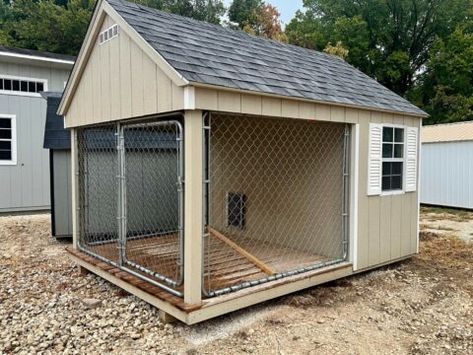 Dog Kennel - Lone Star Structures Storage Shed Dog House, Two Story Dog House, How To Build A Roof Over A Dog Kennel, Roof Dog Kennel, Dog Kennel Roof, 10x10 Dog Kennel Roof Diy, Studio Cabin, Good Work Ethic, Chicken Tractor