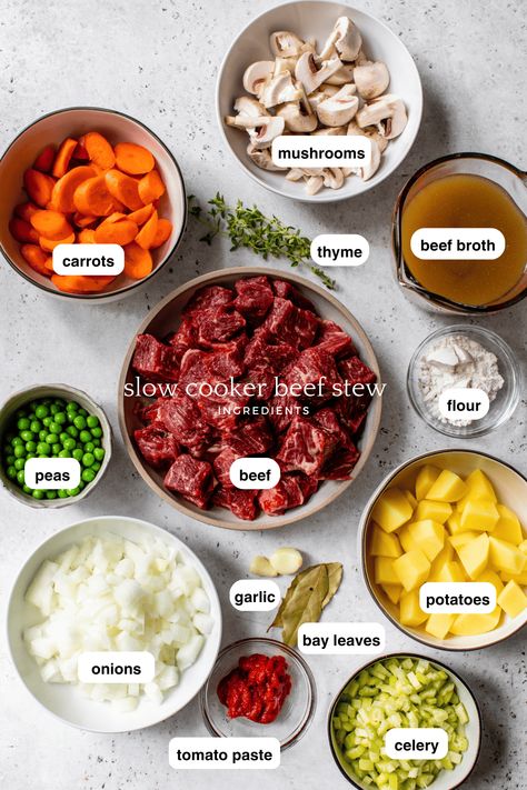 Slow Cooker Beef Stew is the ultimate comfort food! It’s perfect for those crisp fall evenings or chilly winter days when you crave something hearty and satisfying. #beef #slowcooker #crockpot #dinner #easydinners Crockpot Meals With Beef, Carrots Slow Cooker, Beef Stew Healthy, Slow Cooker Recipes Beef Stew, Vegan Paleo Recipes, Crockpot Recipes Beef Stew, Slow Cooker Recipes Beef, Food Soup, Beef Stew Crockpot