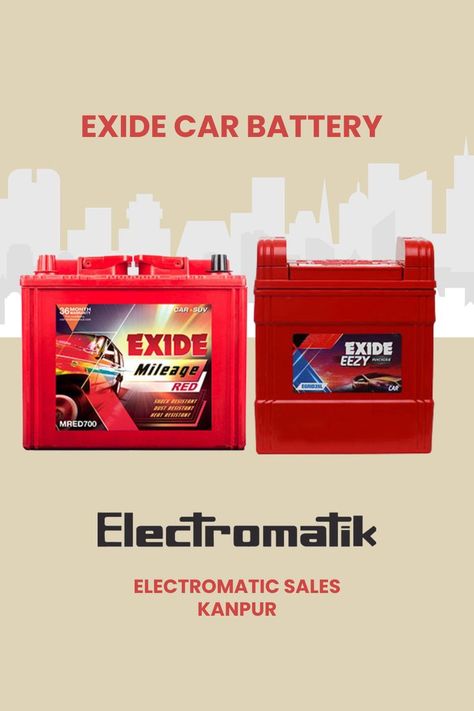 Exide car batteries are ready to use, offer long service life as well as low self-discharge. These car batteries are easy to handle and maintain. Contact Electromatic Sales if you’re looking for an official Exide car battery dealer in Kanpur. They offer genuine EXIDE batteries and very good after-sales service Car Battery Ads, Four Wheeler, Car Batteries, Post Ad, Four Wheelers, Vent Covers, Red Car, Car Battery, Commercial Vehicle